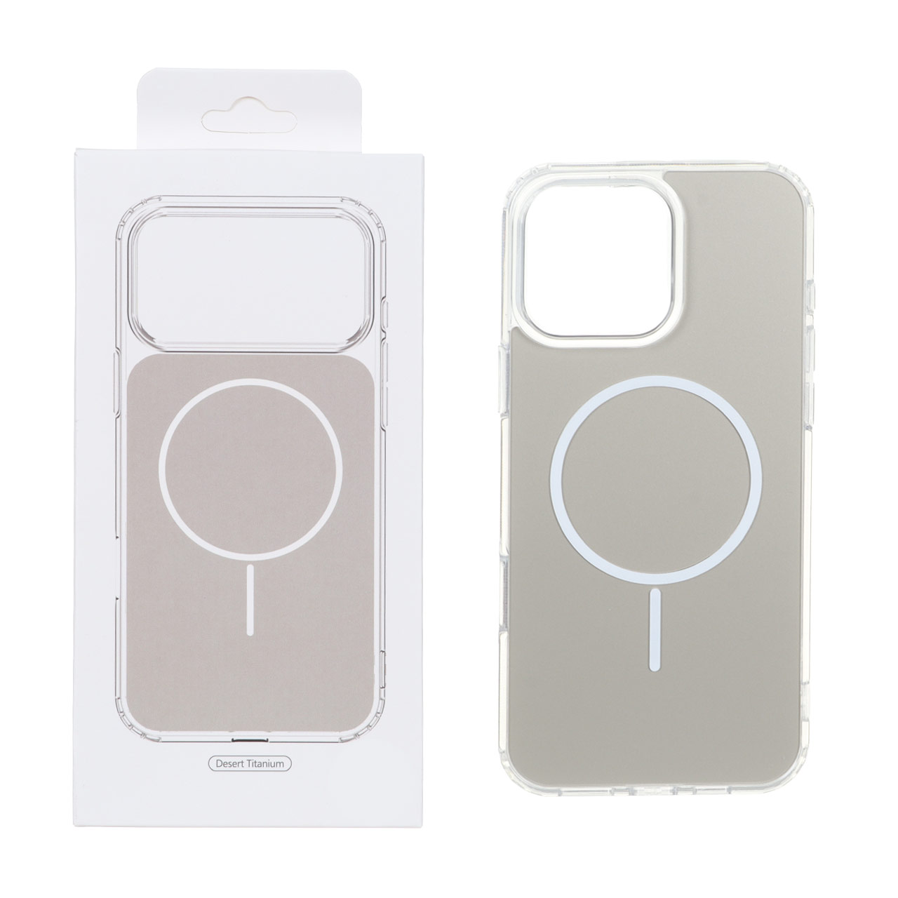 قاب پشت رنگی دور ژله ای با قابلیت شارژ MagSafe مدل Apple iPhone 16 Pro Max - صحرایی (پک دار)