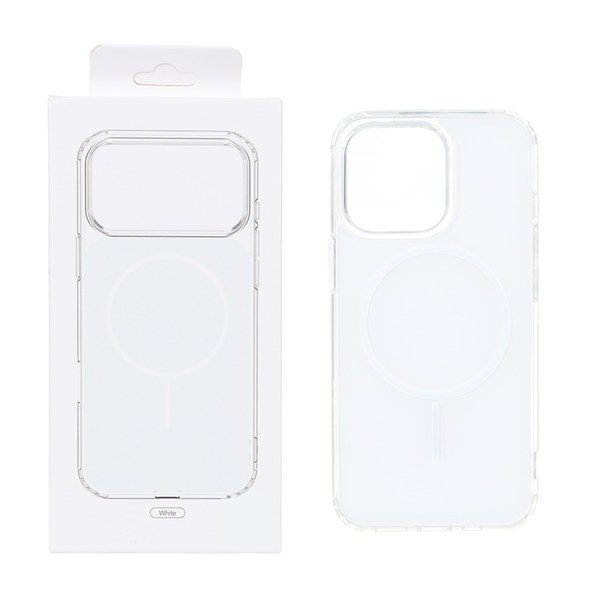 قاب پشت رنگی دور ژله ای با قابلیت شارژ MagSafe مدل Apple iPhone 13 Pro - سفید (پک دار)