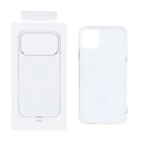 قاب پشت رنگی دور ژله ای با قابلیت شارژ MagSafe مدل Apple iPhone 11 Pro - سفید (پک دار)
