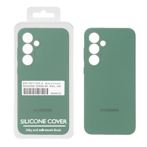 قاب سیلیکونی پاک کنی اورجینال Master Quality مدل Samsung Galaxy S24 FE - سبز ارتشی (پک دار)