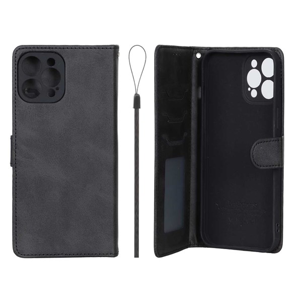 کیف موبایل مگنتی درجه یک داخل خز MNC Plus مدل Apple iPhone 12 Pro Max - مشکی