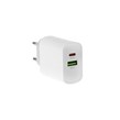 شارژر دیواری PD و فست دو پورت XO مدل XO-L64(EU) 20W به همراه کابل شارژ Type-C - سفید
