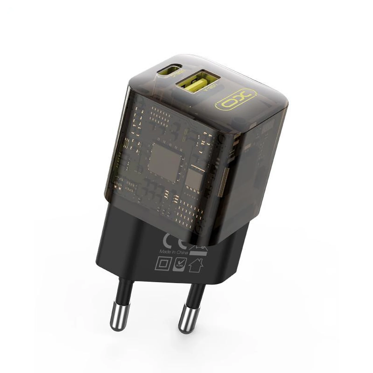 شارژر دیواری PD و فست دو پورت XO مدل XO-CE05(EU) 30W - مشکی