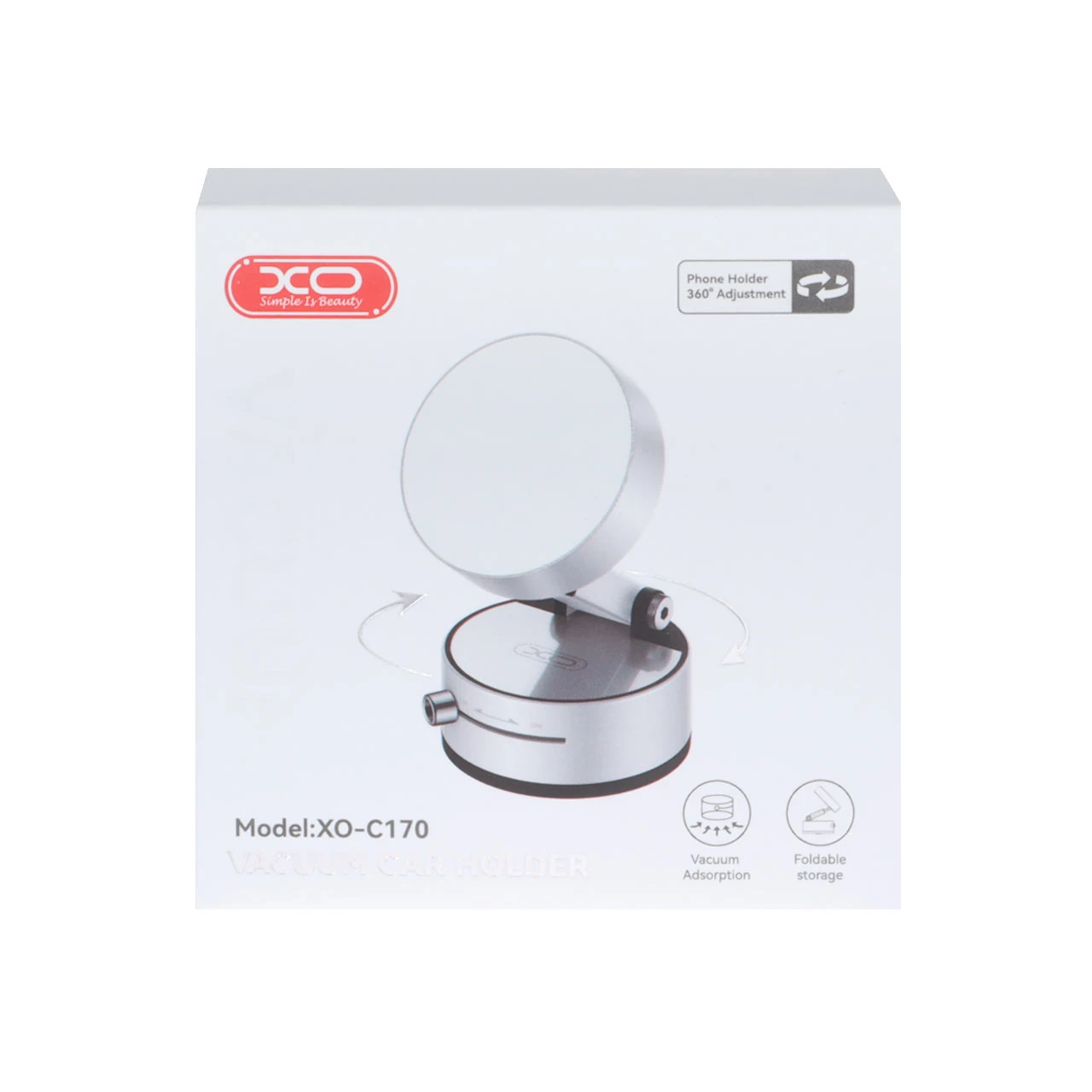 هولدر گوشی موبایل وکیومی مگنتی XO مدل XO-C170 - سفید