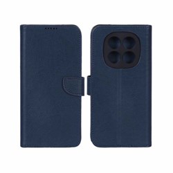 کیف چرمی موبایل مگنتی محافظ لنزدار KRF مدل Xiaomi Redmi Note 15 - سرمه ای
