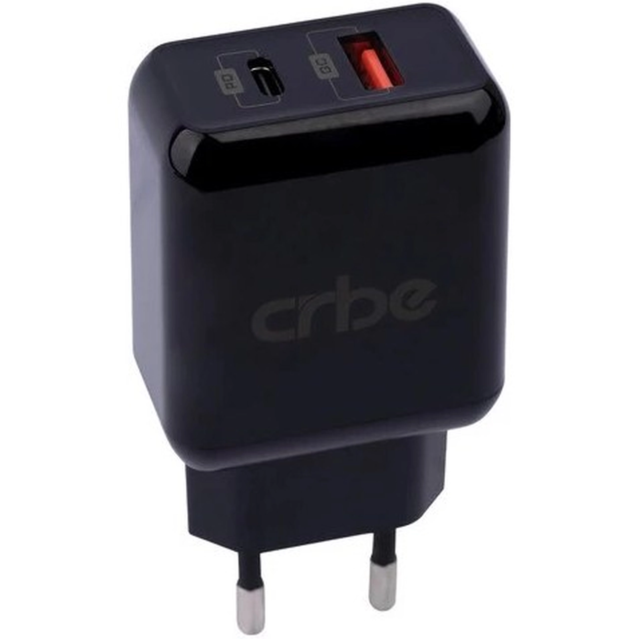شارژر دیواری فست و PD دو پورت Crbe مدل CR-R106 38W - مشکی (گارانتی یکساله PMC)