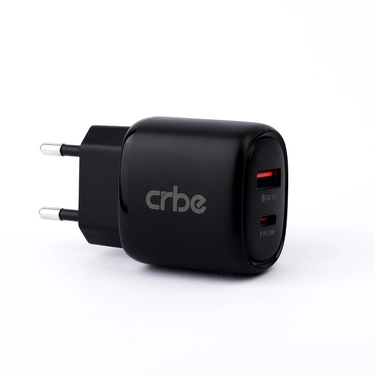 شارژر دیواری فست و PD دو پورت Crbe مدل CR-R104 38W - مشکی (گارانتی یکساله PMC)