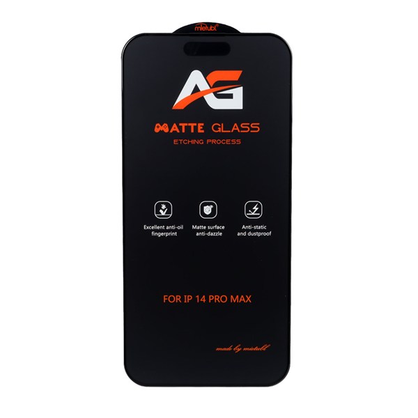 محافظ صفحه نمایش شیشه ای مات Full Cover Anti Static Mietubl AG مدل NTC - Apple iPhone 14 pro max
