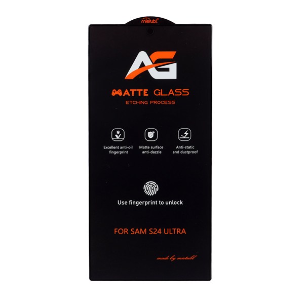 محافظ صفحه نمایش شیشه ای مات Full Cover Anti Static Mietubl AG مدل NTC - Samsung Galaxy S24 Ultra