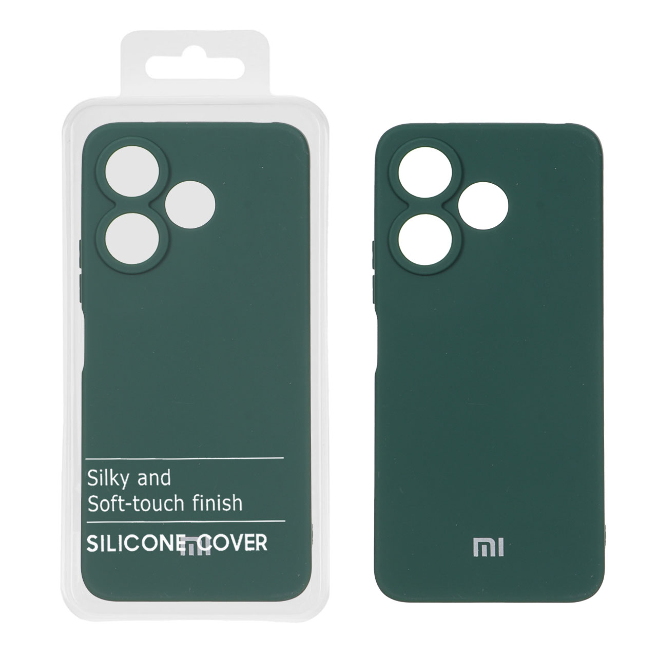 قاب نیو سیلیکون محافظ لنزدار RFF مدل Xiaomi Redmi 13X / Redmi 13 4G / Poco M6 4G - سبز (پک دار)