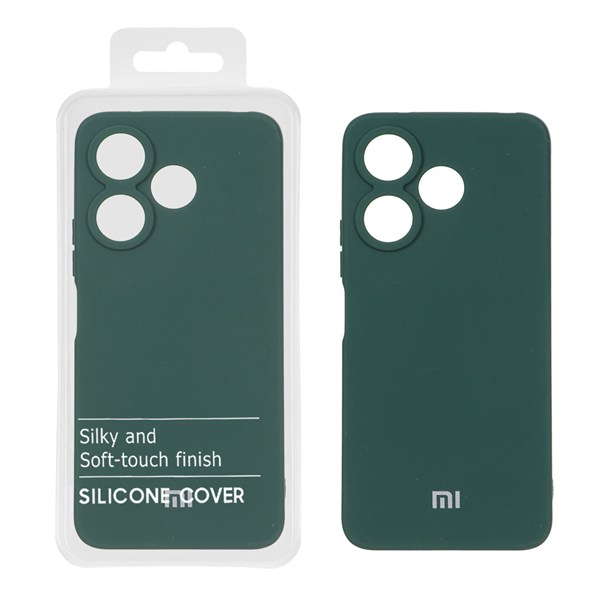 قاب نیو سیلیکون محافظ لنزدار RFF مدل Xiaomi Redmi 13X / Redmi 13 4G / Poco M6 4G - سبز (پک دار)