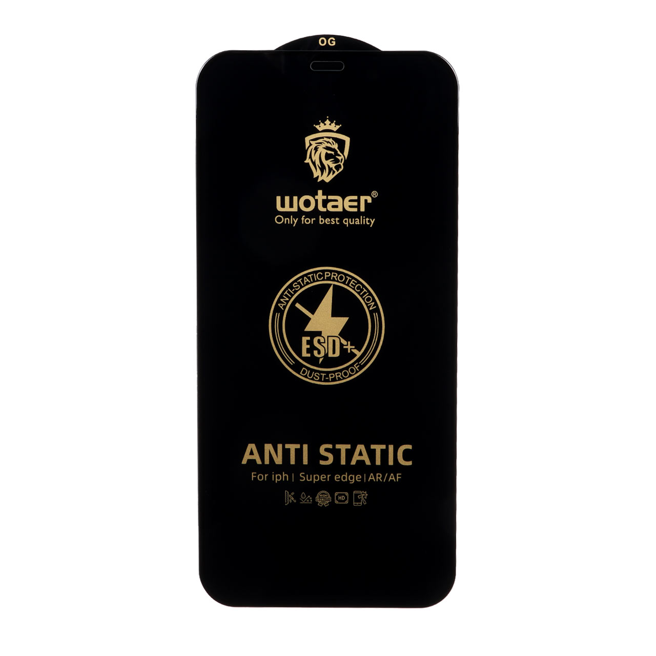 محافظ صفحه نمایش شیشه ای Full Cover ESD Anti Static - Wotaer OG مدل NTC - Apple iPhone 12 / iPhone 12 Pro
