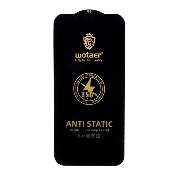 محافظ صفحه نمایش شیشه ای Full Cover ESD Anti Static - Wotaer OG مدل NTC - Apple iPhone 12 / iPhone 12 Pro