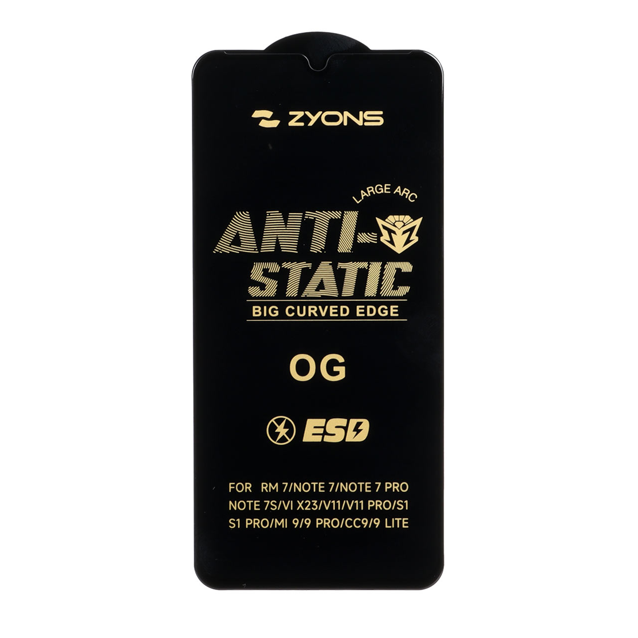 محافظ صفحه نمایش شیشه ای Full Cover ESD Anti Static - Zyons OG مدل Xiaomi Redmi Note 8 / Redmi 8 / Redmi 8a