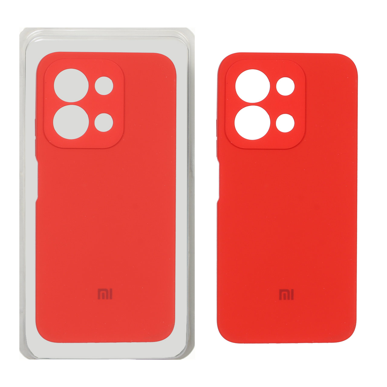 قاب سیلیکونی پاک کنی محافظ لنزدار اورجینال Xiaomi Redmi 15C 171 / Poco C85 171 - قرمز (پک دار)