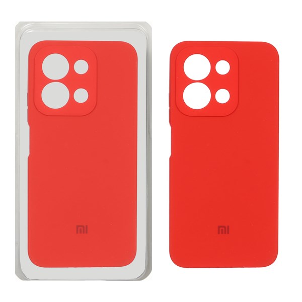 قاب سیلیکونی پاک کنی محافظ لنزدار اورجینال Xiaomi Redmi 15C 171 / Poco C85 171 - قرمز (پک دار)