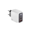 شارژر دیواری فست و PD دو پورت +Lindos مدل LN-CH30 30W به همراه کابل شارژ Type-C To Type-C - سفید (گارانتی تعویض یکساله شرکتی)