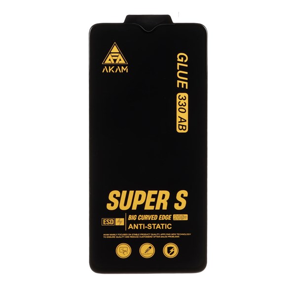محافظ صفحه نمایش شیشه ای Full Cover Super S AKAM با چسب 330 مدل Xiaomi Redmi Note 8 Pro / Poco M3 / Redmi 9T / Note 9 4G