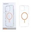 قاب اورجینال Magnetic دور ژله ای MagSafe مدل Apple iPhone 12 Pro Max - نارنجی (پک دار)