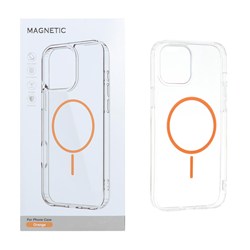 قاب اورجینال Magnetic دور ژله ای MagSafe مدل Apple iPhone 12 Pro Max - نارنجی (پک دار)