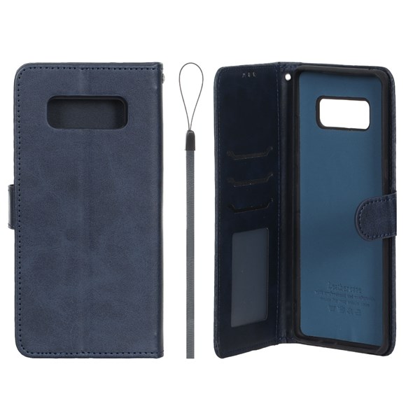 کیف موبایل مگنتی درجه یک داخل خز MNC Plus مدل Samsung Galaxy Note 8 - سرمه ای