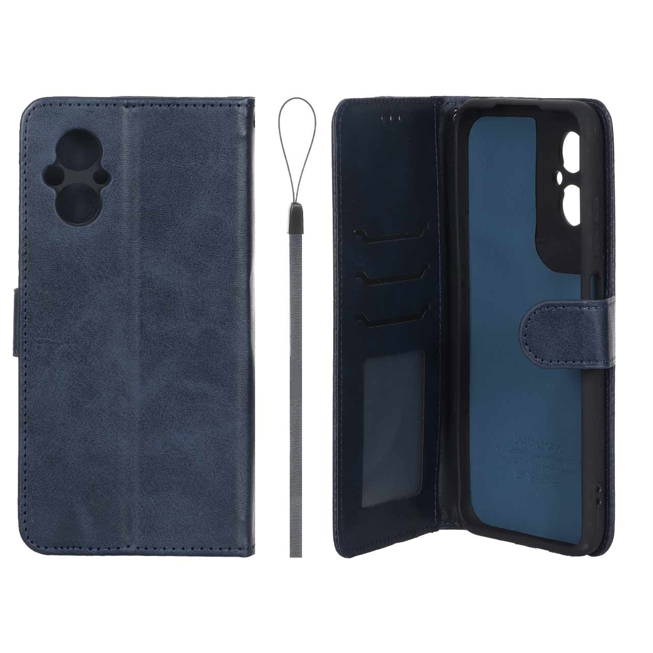 کیف موبایل مگنتی درجه یک داخل خز MNC Plus مدل Xiaomi Poco M5 - سرمه ای