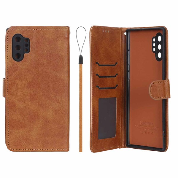 کیف موبایل مگنتی درجه یک داخل خز MNC Plus مدل Samsung Galaxy Note 10 Plus - عسلی