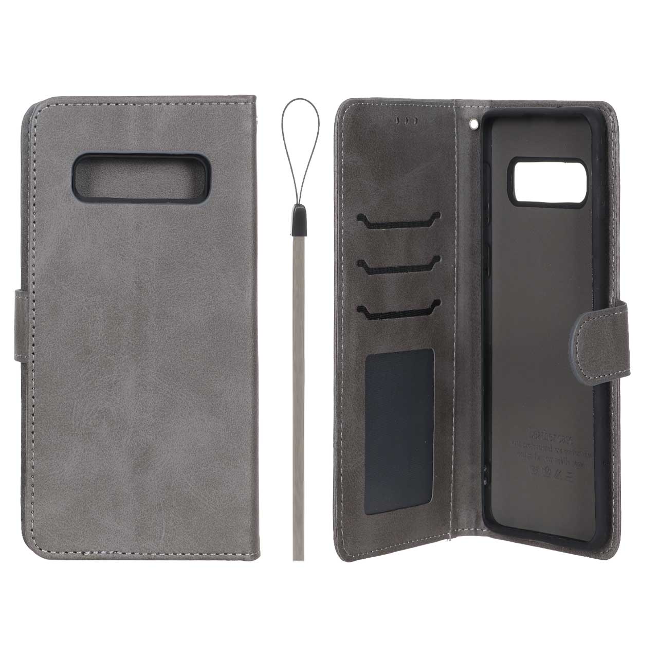 کیف موبایل مگنتی درجه یک داخل خز MNC Plus مدل Samsung Galaxy S10 - خاکستری