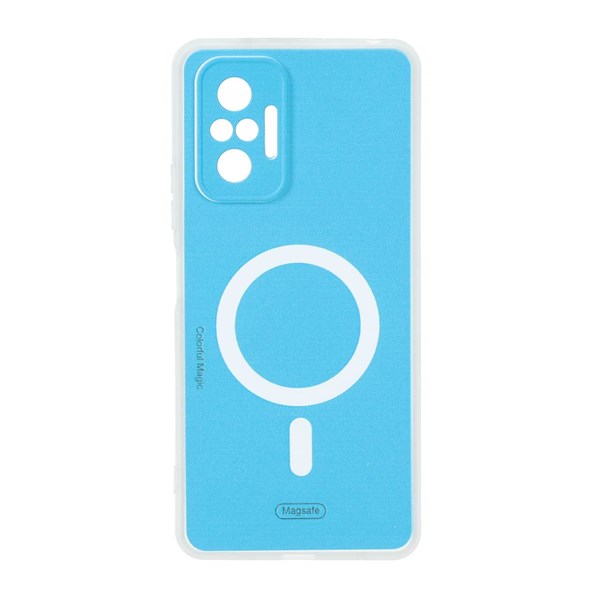 قاب Colorful Magic طرح مگ سیف محافظ لنزدار Xiaomi Redmi Note 10 Pro 4G / Redmi Note 10 Pro Max - آبی کد 1