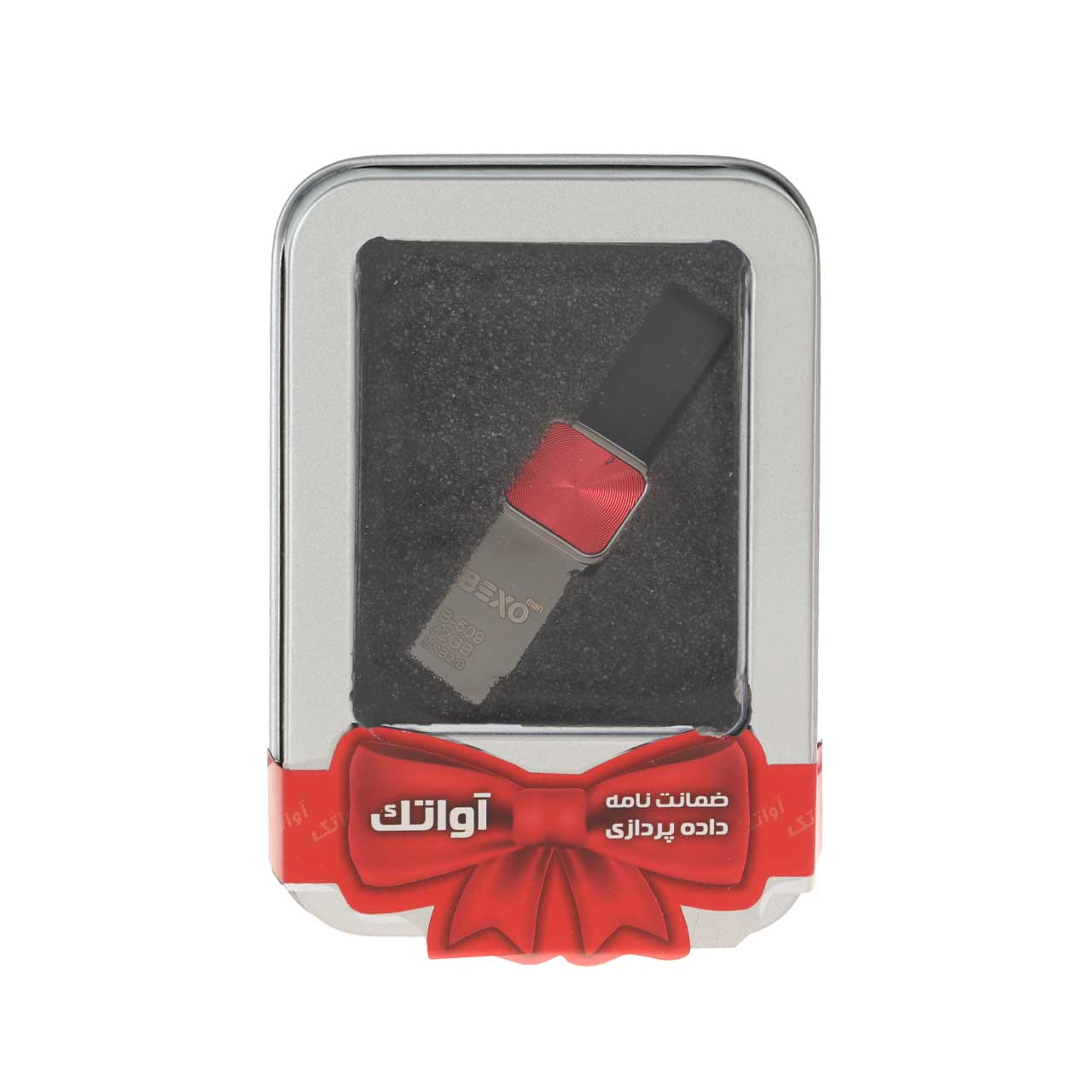 فلش مموری BEXO USB2.0 مدل B-509 ظرفیت 32GB - مشکی قرمز (گارانتی داده پردازی آواتک) پک هدیه