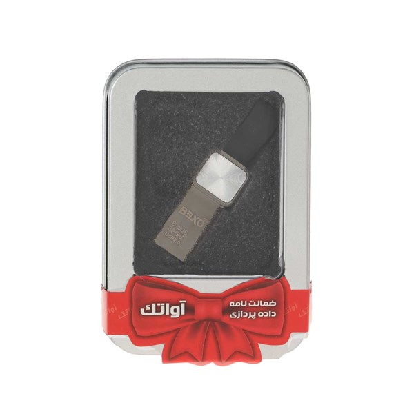فلش مموری BEXO USB2.0 مدل B-509 ظرفیت 32GB - مشکی نقره ای (گارانتی داده پردازی آواتک) پک هدیه