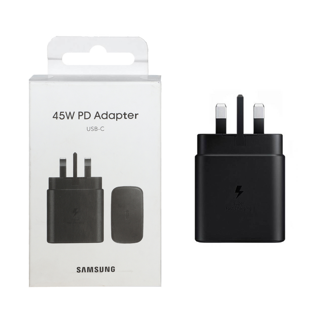 شارژر دیواری سه پین PD و فست تک پورت Samsung Type-C مدل EP-TA845 45W - مشکی (گارانتی شش ماهه نیکان همراه)