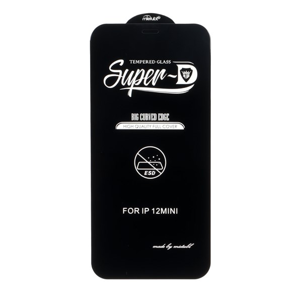 محافظ صفحه نمایش شیشه ای Apple iPhone 12 Mini - Full Cover Super D Mietubl - ESD - مشکی - NTC ORG