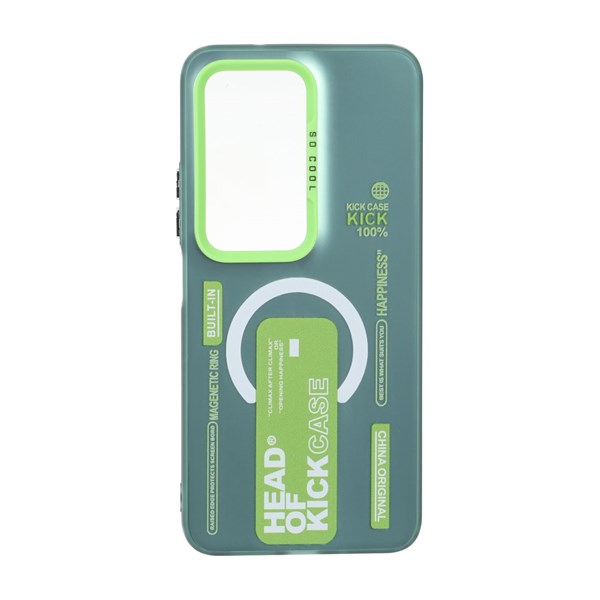 قاب SO COOL طرح مگ سیف Kick Case مدل Xiaomi Redmi 15 4G - سبز