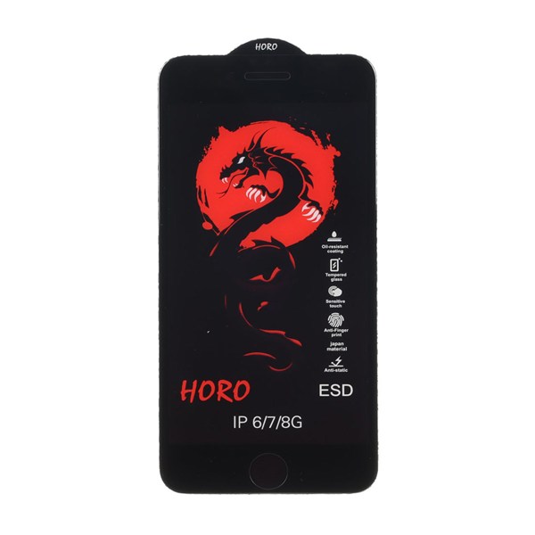 محافظ صفحه نمایش شیشه ای Full Cover ESD Horo مدل Apple iPhone 6 / iPhone 7 / iPhone 8 / iPhone SE (2020) / SE (2022) - مشکی
