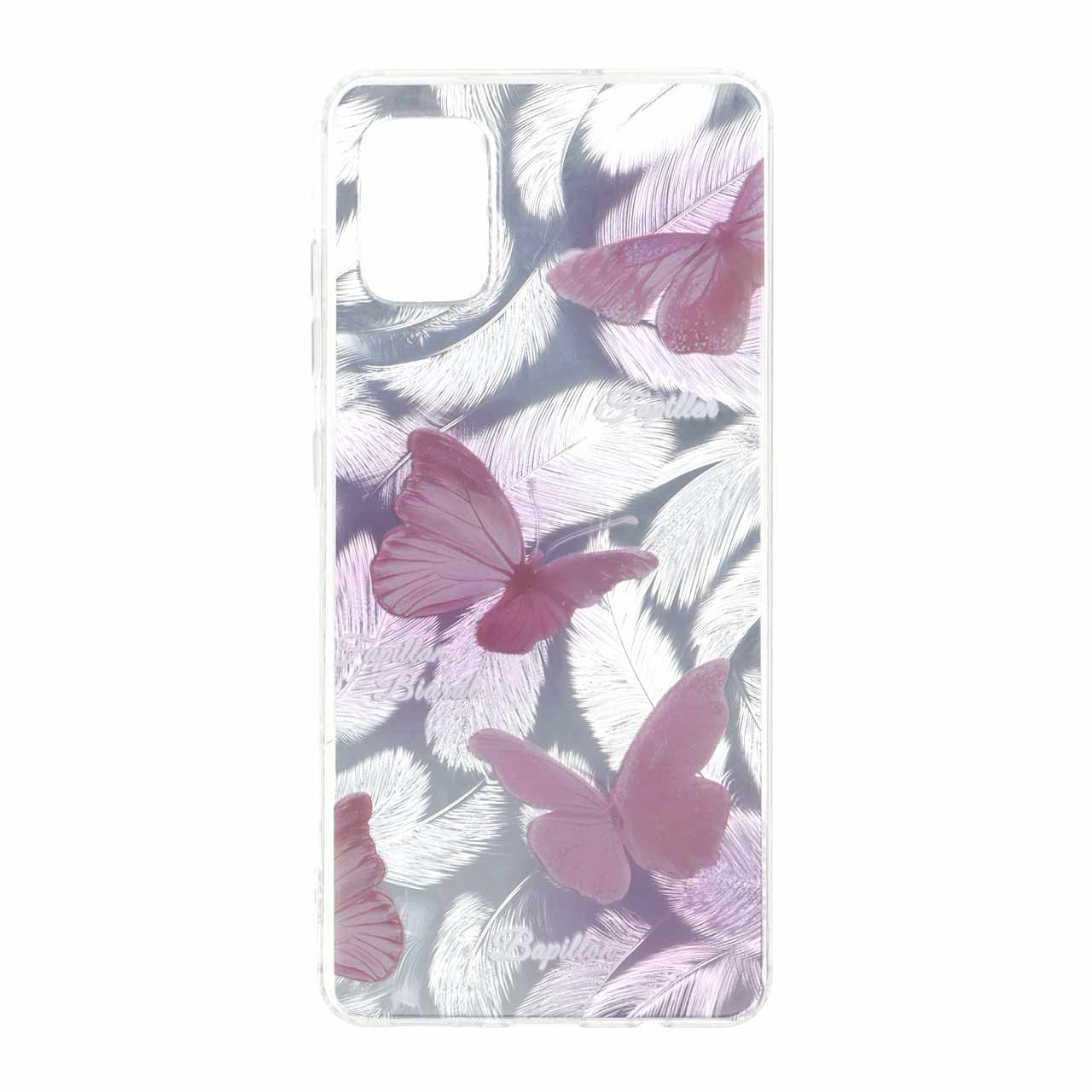 قاب اطلسی دور ژله ای طرح پر Samsung Galaxy A51 / M40s - کد 80