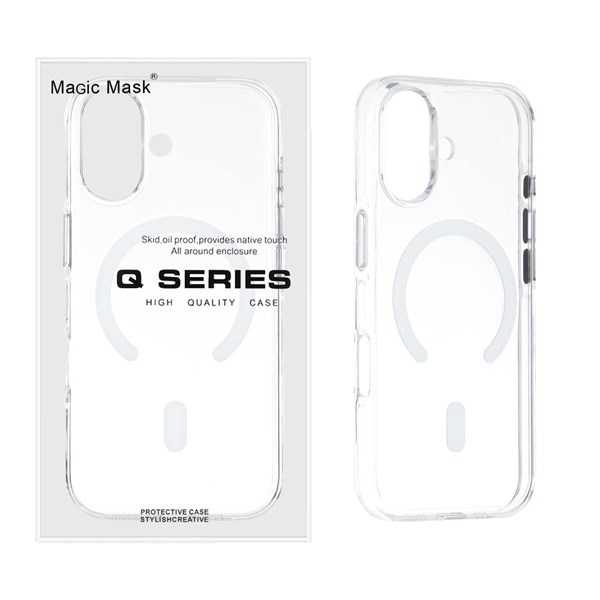 قاب اورجینال Magic Mask پشت سخت شفاف MagSafe مدل Apple iPhone 17 (پک دار)