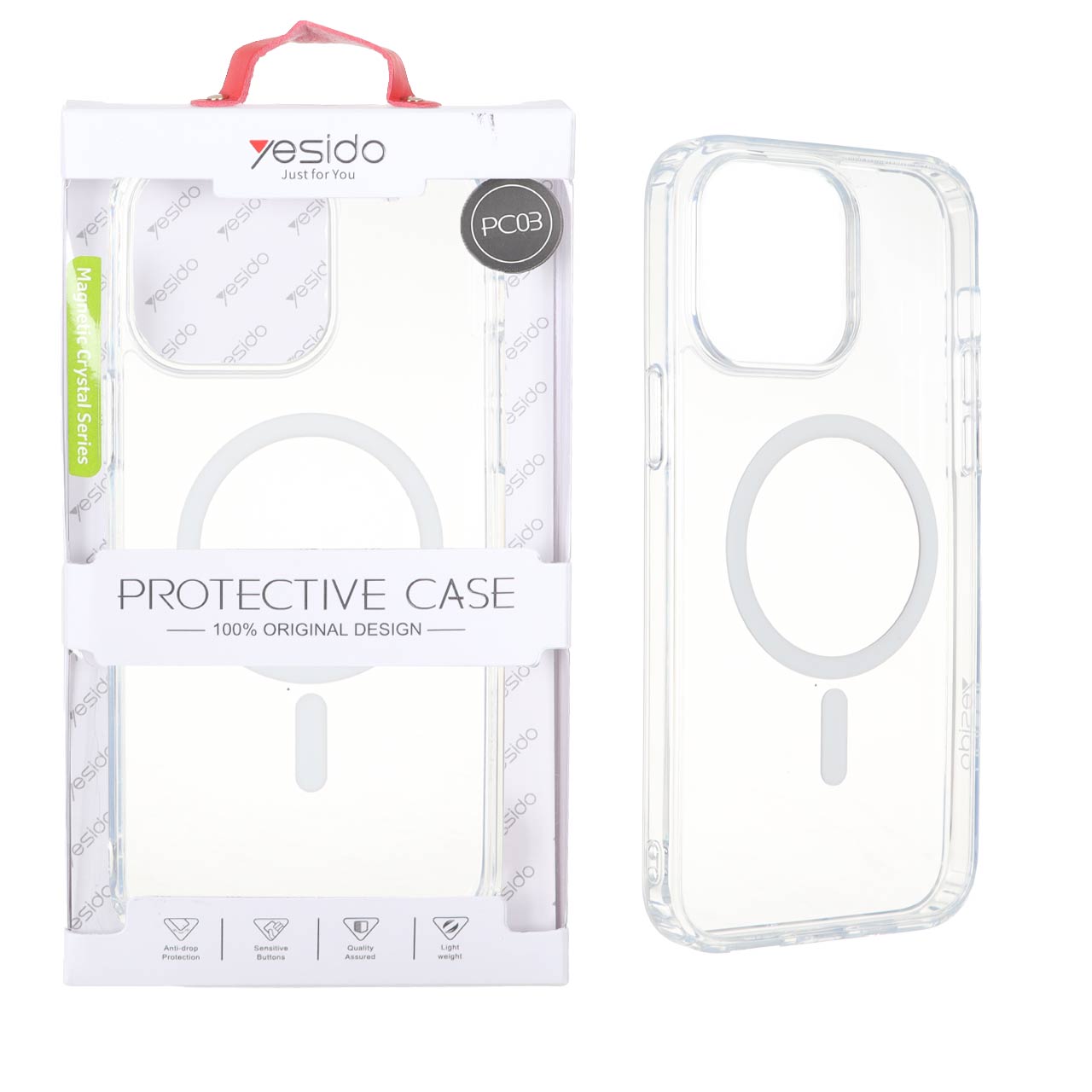 قاب اورجینال Yesido PC03 شفاف MagSafe مدل Apple iPhone 14 Pro Max (پک دار)