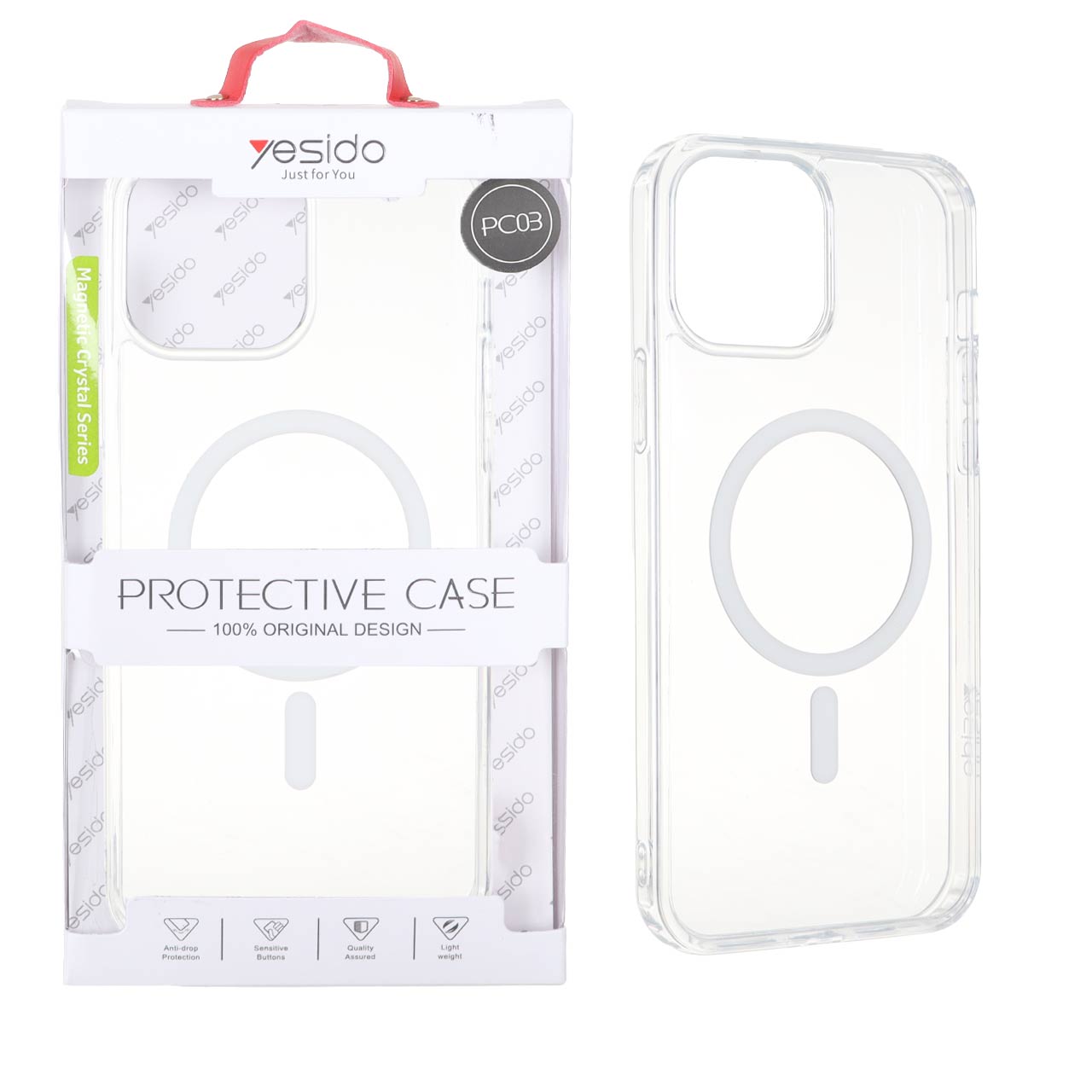 قاب اورجینال Yesido PC03 شفاف MagSafe مدل Apple iPhone 13 Pro Max (پک دار)