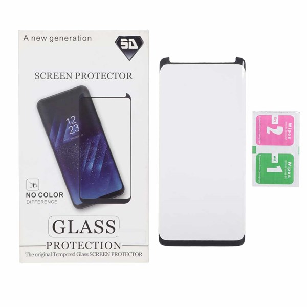 محافظ صفحه نمایش شیشه ای Full Cover 9H 5D مدل Samsung Galaxy S8 / Galaxy S9 (پک دار)
