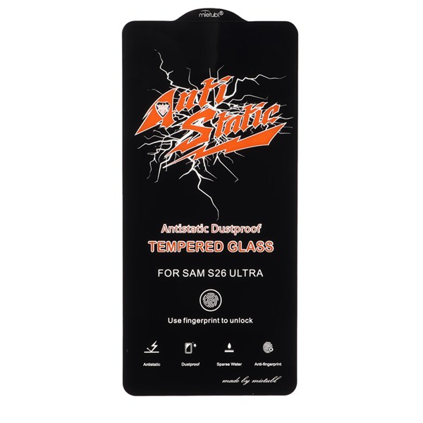 محافظ صفحه نمایش شیشه ای Full Cover Anti Static Mietubl مدل Samsung Galaxy S26 Ultra