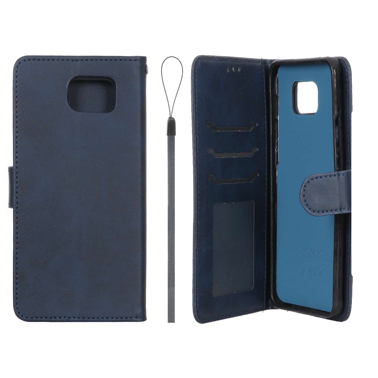 کیف موبایل مگنتی درجه یک داخل خز MNC Plus مدل Samsung Galaxy Note5 - سرمه ای