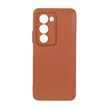 قاب ژله ای هاشور محافظ لنزدار Xiaomi Redmi 15 4G - قهوه ای