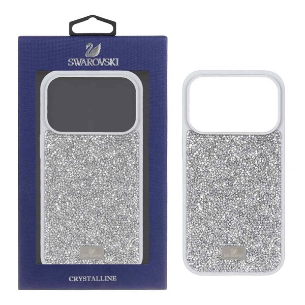 قاب Original Swarovski مدل Apple iPhone 17 Pro - نقره ای (پک دار)