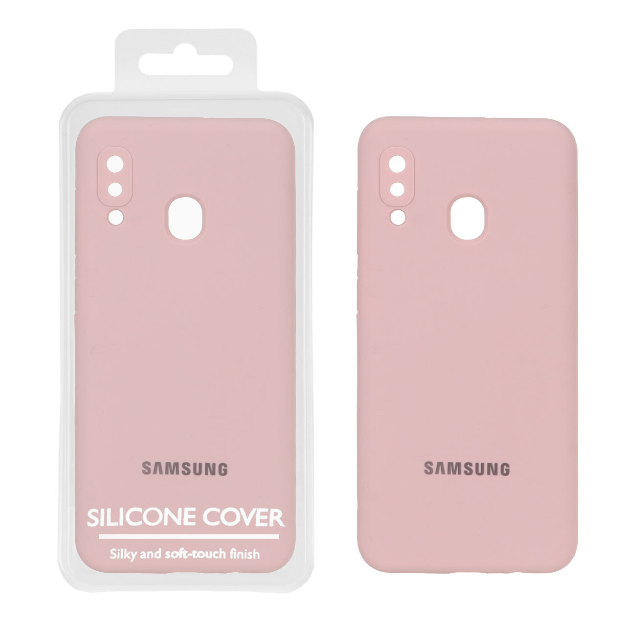 قاب سیلیکونی پاک کنی اورجینال Master Quality مدل Samsung Galaxy A30 / A20 - صورتی چرک (پک دار)