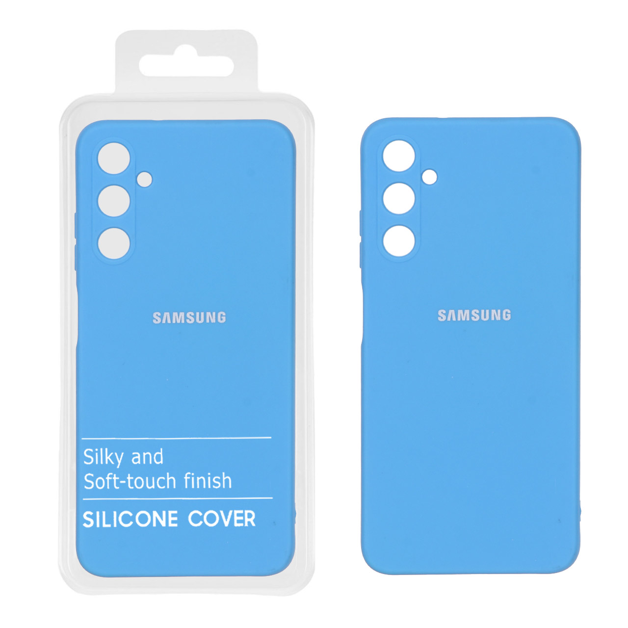 قاب نیو سیلیکون محافظ لنزدار RFF مدل Samsung Galaxy A05s - آبی (پک دار)