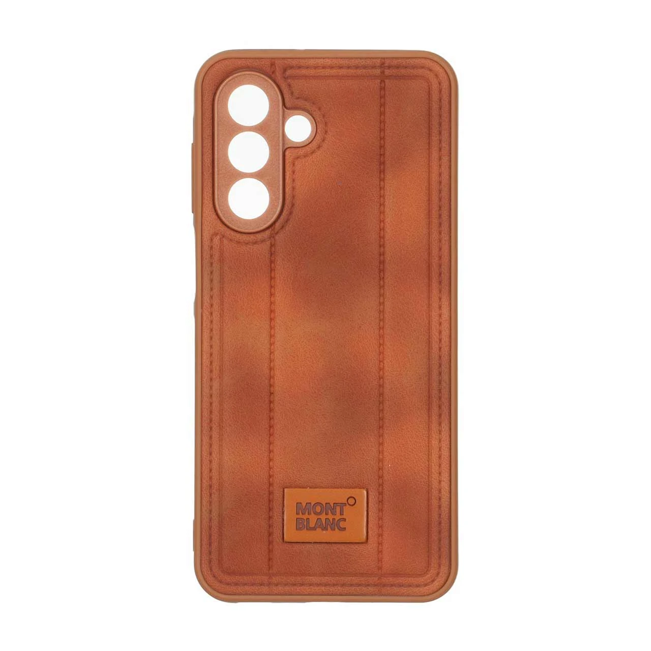 قاب جیر Mont Blanc طرح دوخت محافظ لنزدار Samsung Galaxy A17 / A26 - قهوه ای