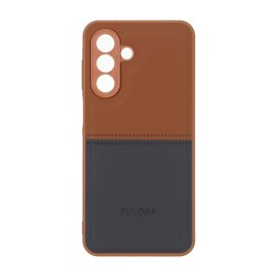 قاب Puloka طرح جیر دو تکه دوخت دار Samsung Galaxy A17 / A26 - قهوه ای