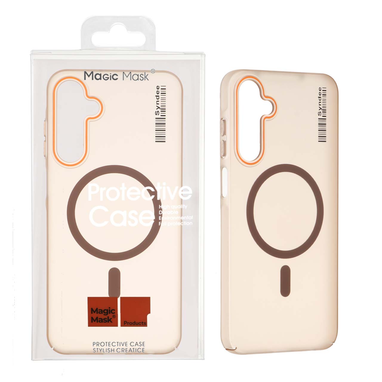 قاب Magic Mask Syndee مات MagSafe مدل Samsung Galaxy A25 5G - قهوه ای (پک دار)