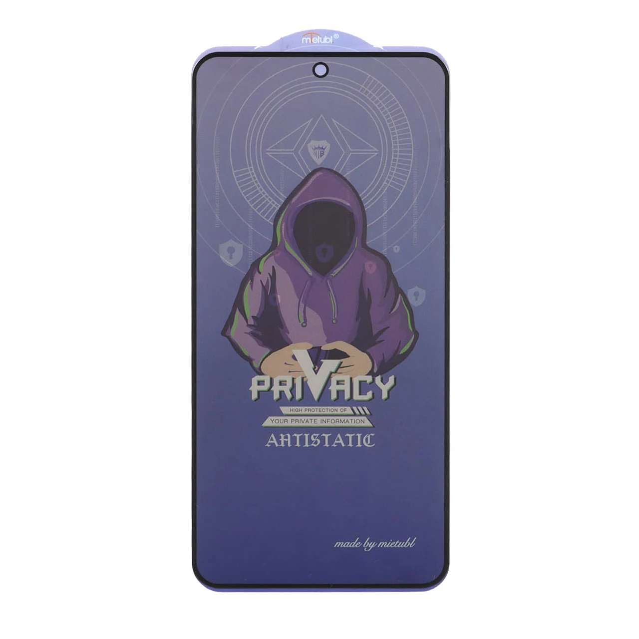 محافظ صفحه نمایش شیشه ای Full Cover Mietubl Anti Static Privacy مدل NTC - Samsung Galaxy S25 FE / S24 FE / A57 / A37 / A56 / A36